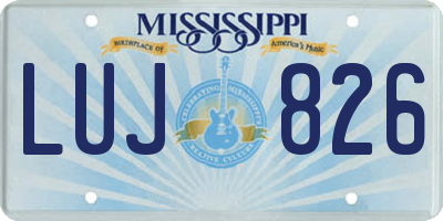 MS license plate LUJ826