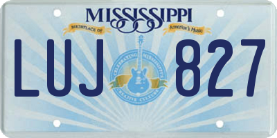 MS license plate LUJ827