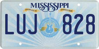 MS license plate LUJ828