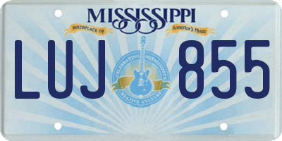 MS license plate LUJ855
