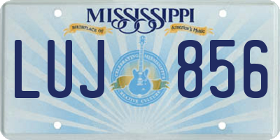 MS license plate LUJ856