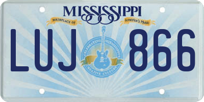 MS license plate LUJ866
