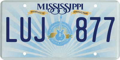 MS license plate LUJ877