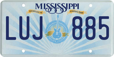 MS license plate LUJ885
