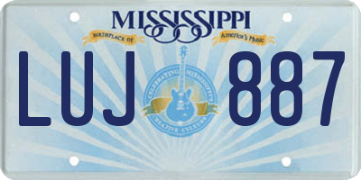 MS license plate LUJ887