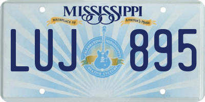 MS license plate LUJ895