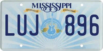 MS license plate LUJ896