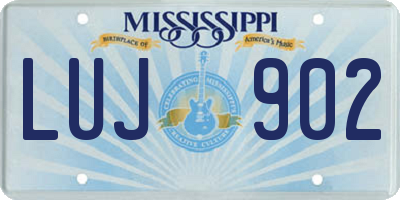 MS license plate LUJ902