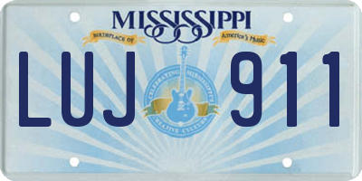 MS license plate LUJ911