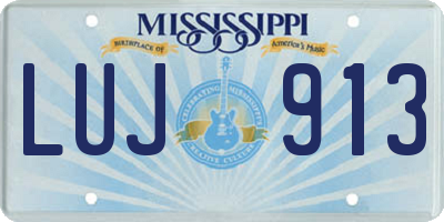 MS license plate LUJ913