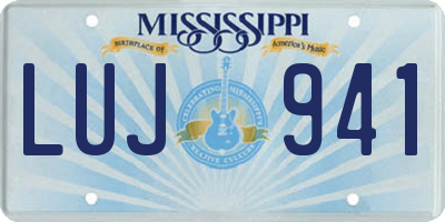 MS license plate LUJ941