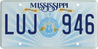 MS license plate LUJ946
