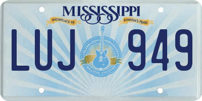 MS license plate LUJ949
