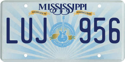 MS license plate LUJ956
