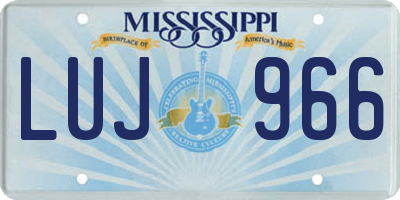 MS license plate LUJ966