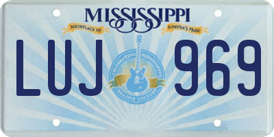 MS license plate LUJ969