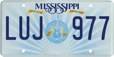 MS license plate LUJ977