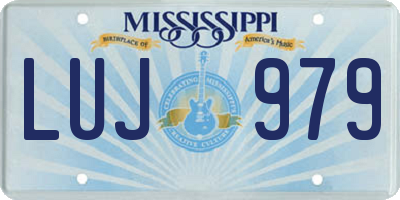 MS license plate LUJ979