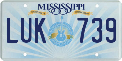 MS license plate LUK739