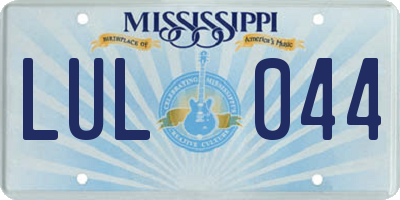 MS license plate LUL044