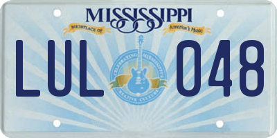 MS license plate LUL048