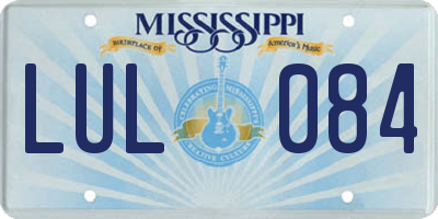 MS license plate LUL084