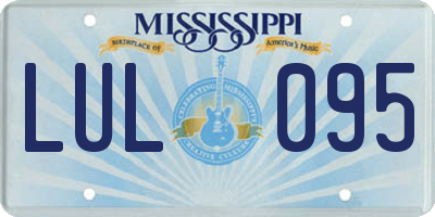 MS license plate LUL095