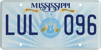 MS license plate LUL096