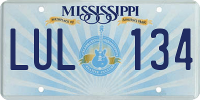 MS license plate LUL134