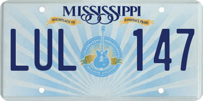 MS license plate LUL147