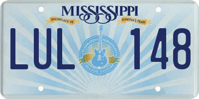 MS license plate LUL148
