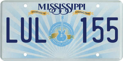 MS license plate LUL155