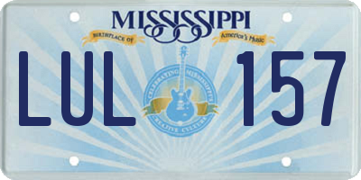 MS license plate LUL157
