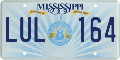 MS license plate LUL164