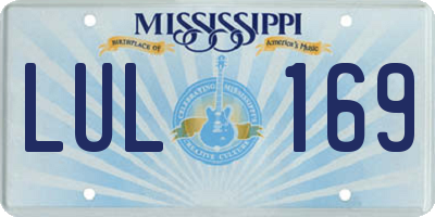 MS license plate LUL169