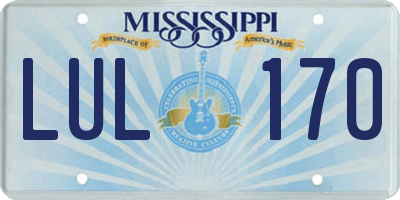 MS license plate LUL170