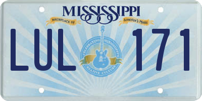 MS license plate LUL171