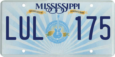 MS license plate LUL175