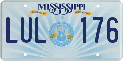 MS license plate LUL176