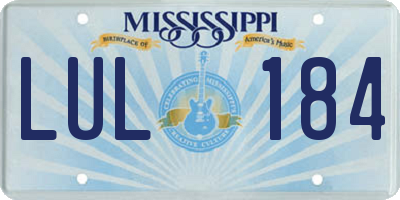 MS license plate LUL184