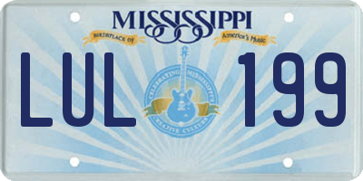 MS license plate LUL199