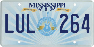 MS license plate LUL264