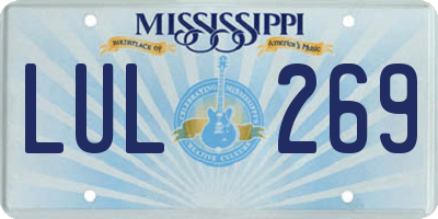 MS license plate LUL269