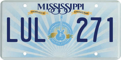MS license plate LUL271