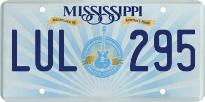 MS license plate LUL295