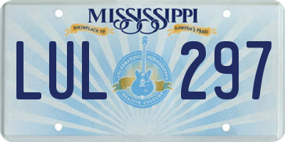MS license plate LUL297
