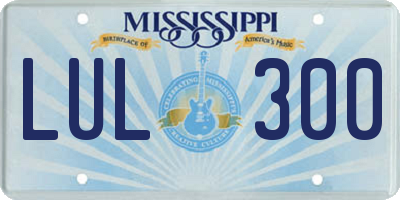 MS license plate LUL300