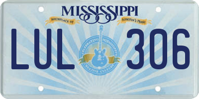 MS license plate LUL306