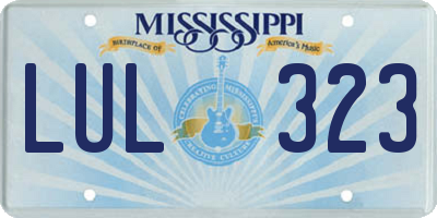 MS license plate LUL323