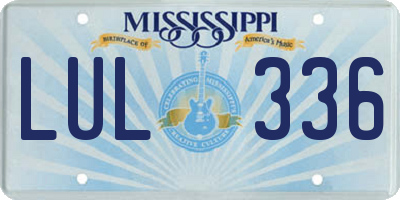 MS license plate LUL336